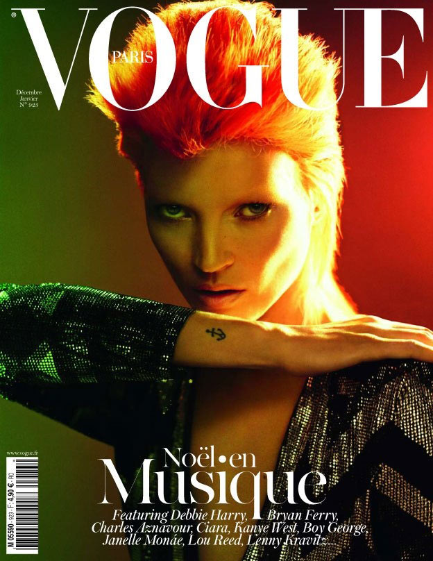 A woman with orange hair on the cover of vogue paris.